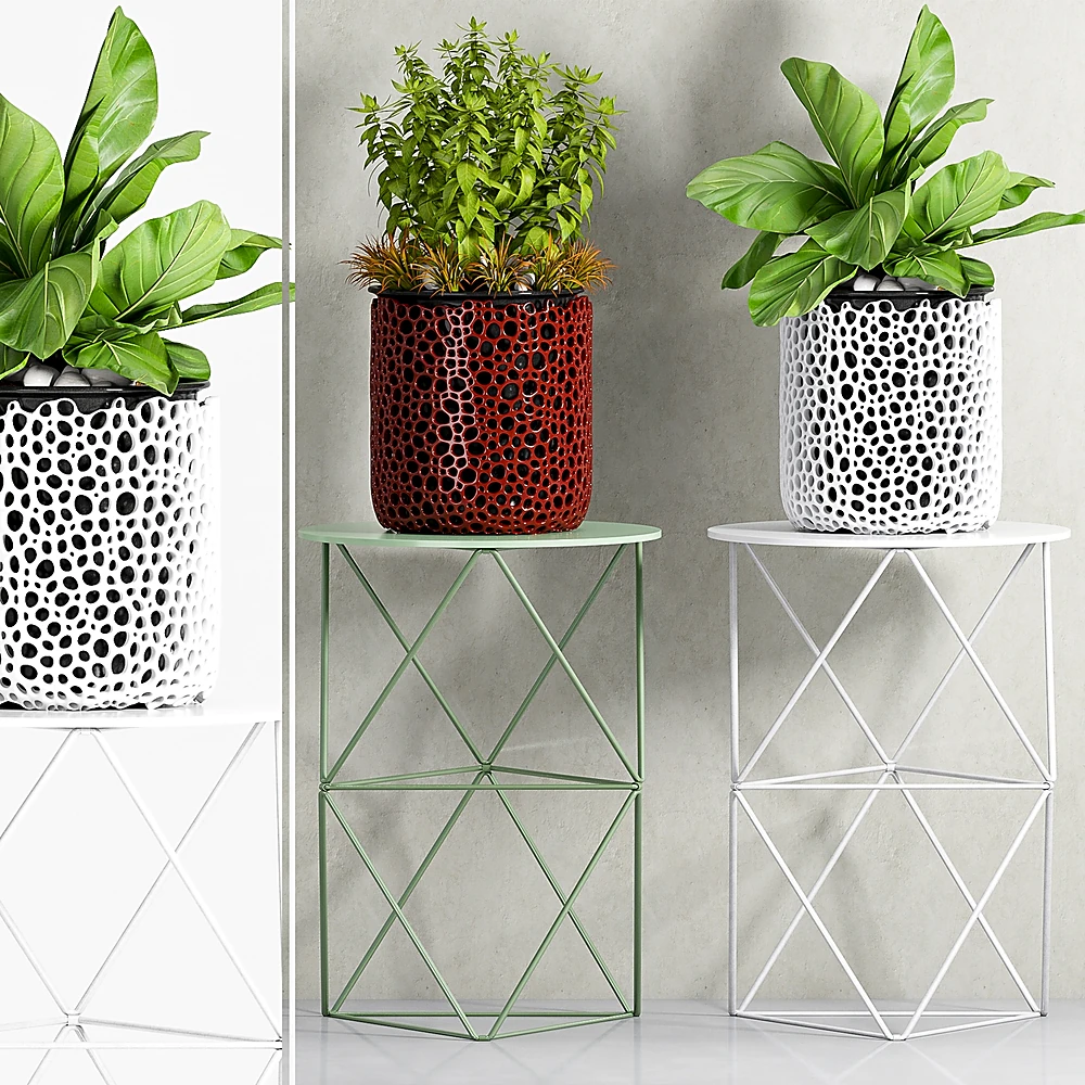 Decorative Plant Pot with Porous Texture (2)