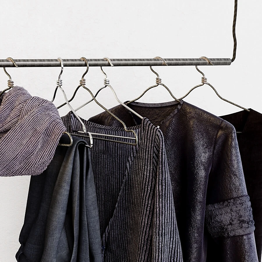 Open Wardrobe System for Scandinavian Interior (2)