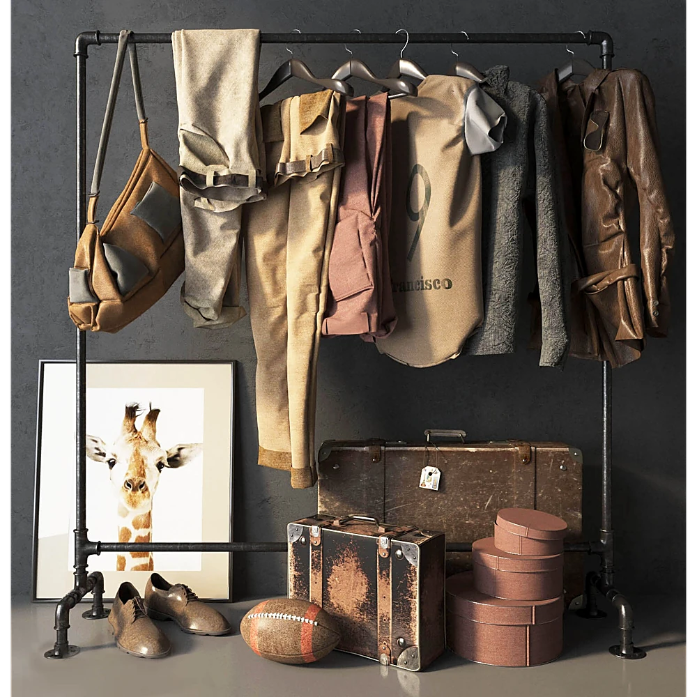 Industrial Clothing Set with Vintage Accessories