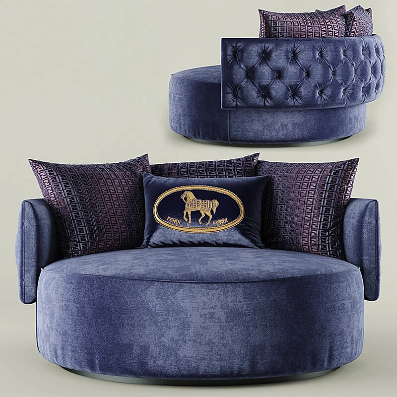Armchair Efes Capitonne by Fendi Casa
