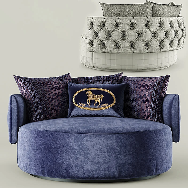 Armchair Efes Capitonne by Fendi Casa (2)