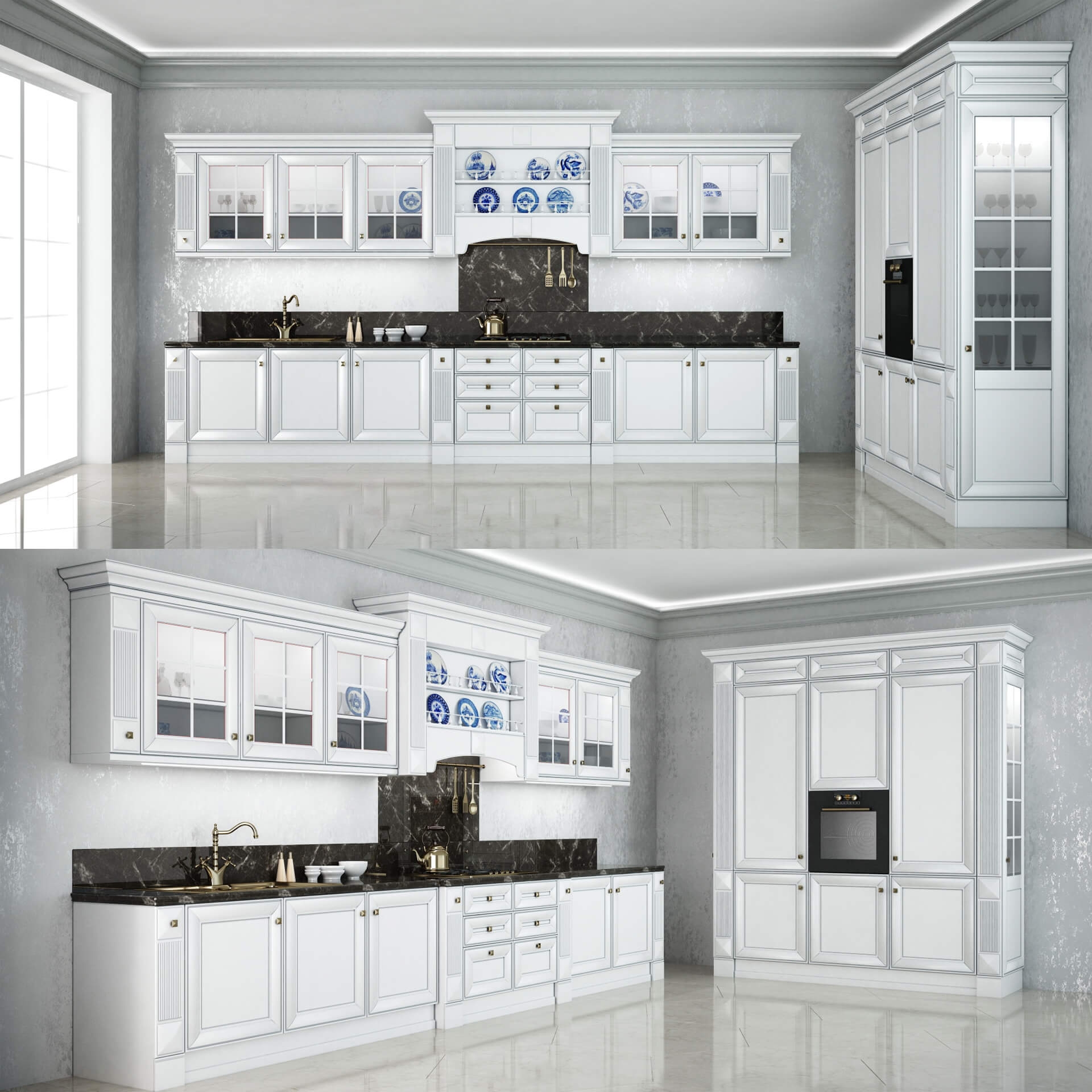 Kitchen Anna, Classic Collection, french ARREX - Download the 3D Model ...