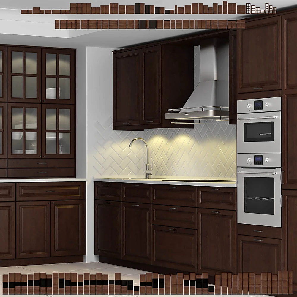 Kitchen with facades of Dalarna by Ikea