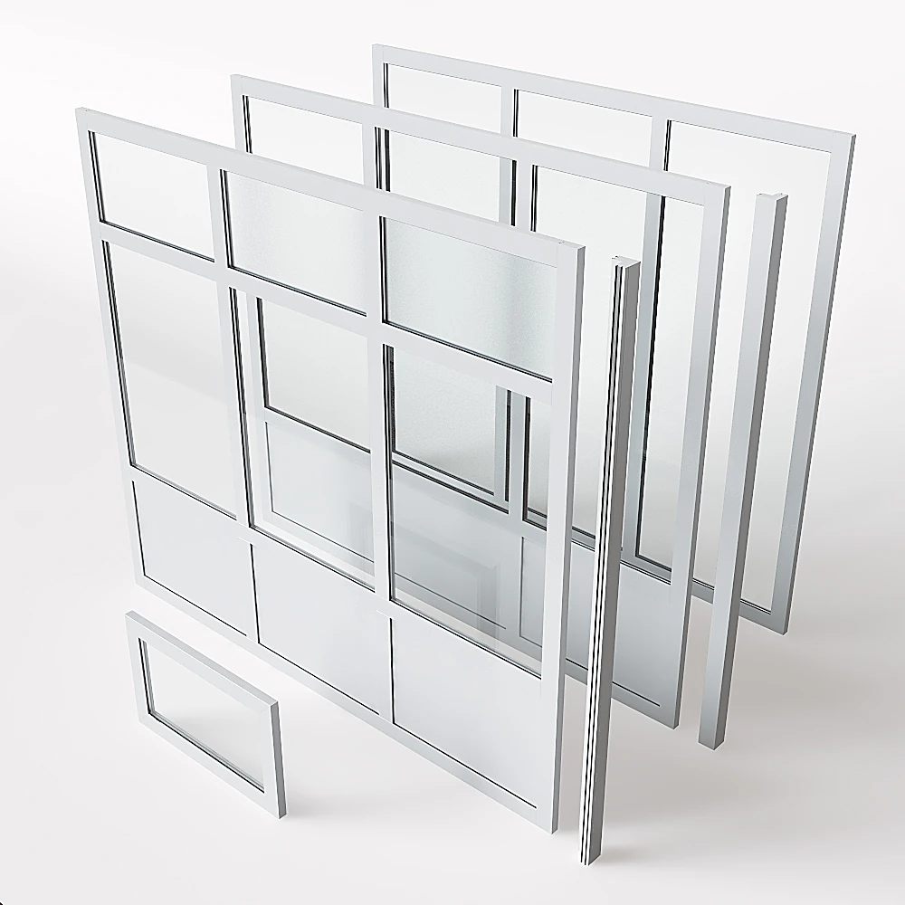 Aluminum Partition System with Glazing Panels