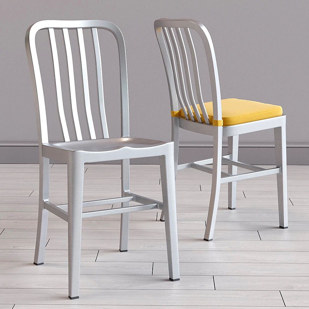 Modern Metal Bar Stools with Upholstered Seats (4)