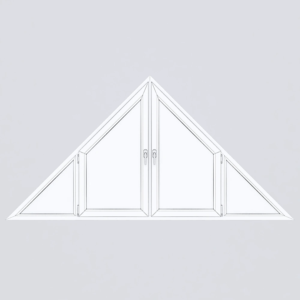 Modern Triangular Plastic Windows Set (2)