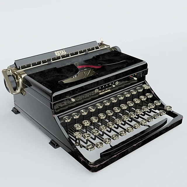 Typewriter Portable Standard Model O 1936 by Royal