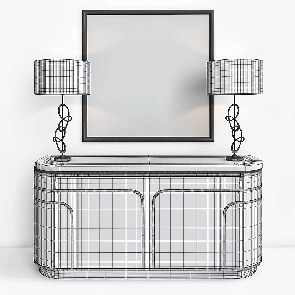 Sideboard & Chest of Drawer / Table lamp 2