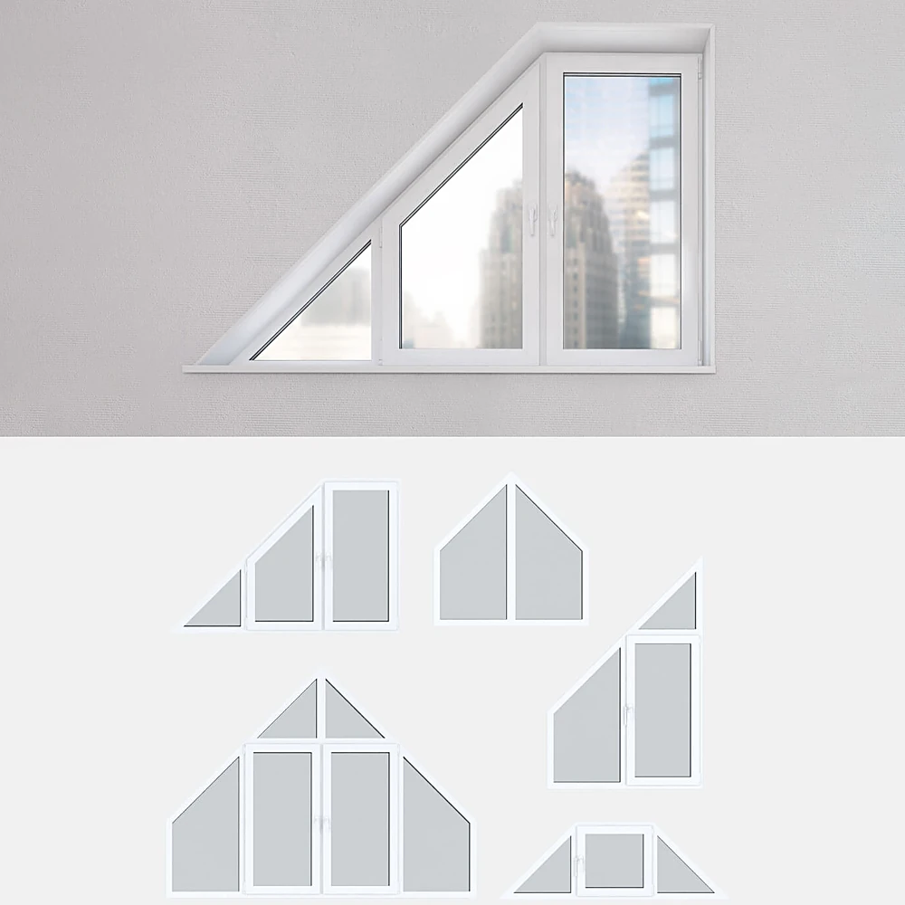 Plastic Window Set with Modern Geometric Shapes