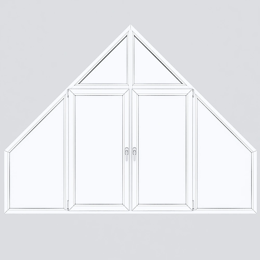 Plastic Window Set with Modern Geometric Shapes (2)