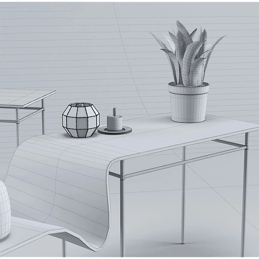 Decorative Set Onda tables and Ghost light by Cozistudio (2)