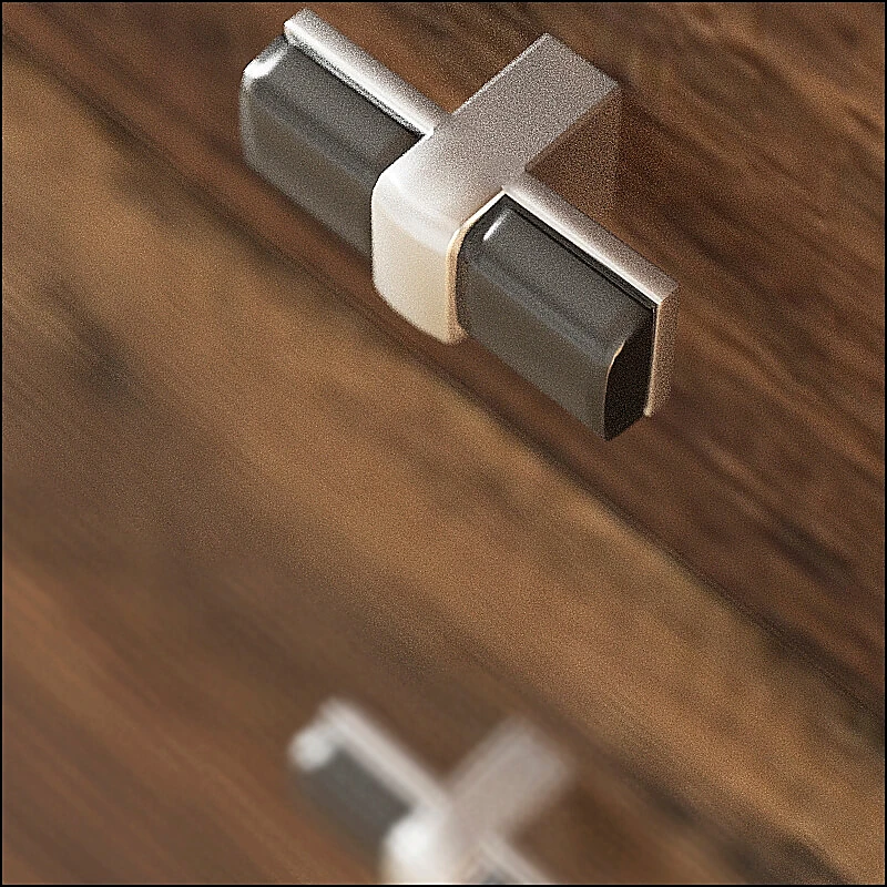 Chest of Drawers with Dark Wood and Metal (2)