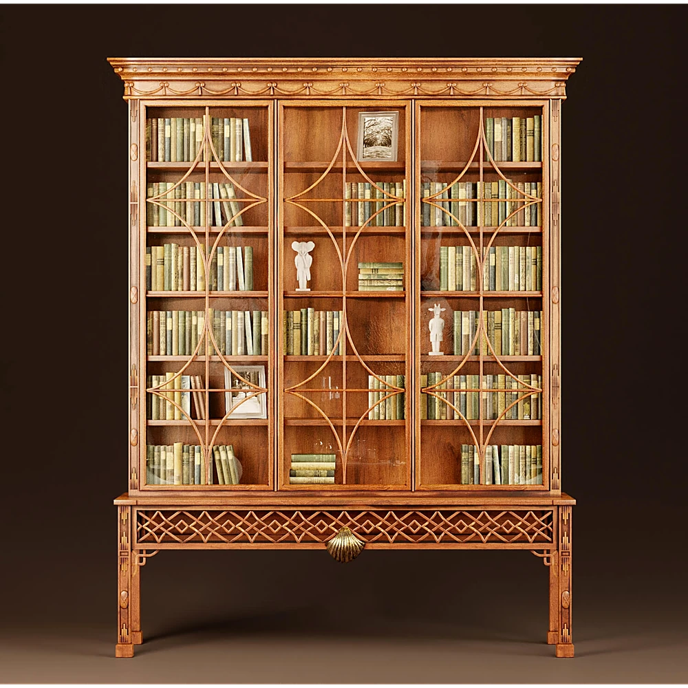 Cabinet Irish Chinese Chippendale Mahogany by Baker