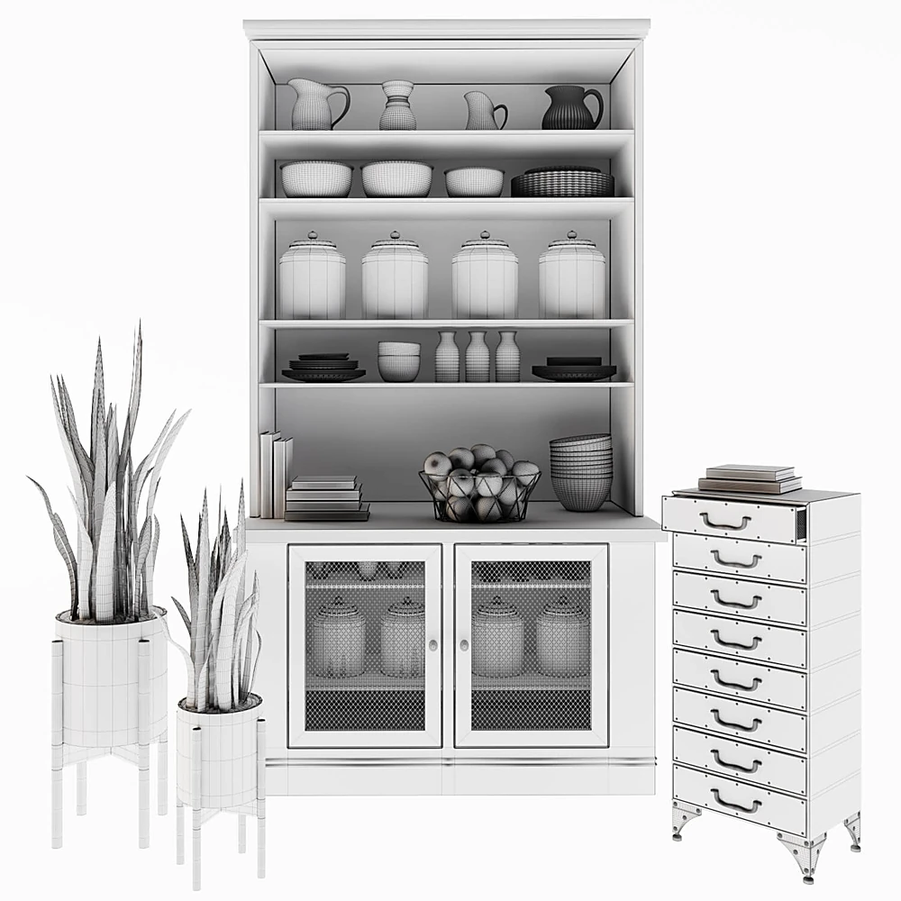 Industrial Storage Set with Rustic Iron and Wood (3)
