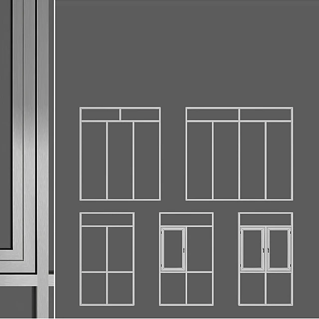 Balcony Glazing Set with Multiple Configurations