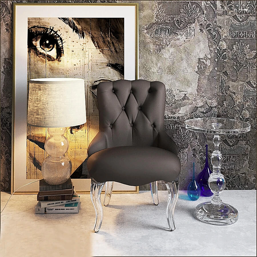Glass Side Table slipper Tra Sidcha 009 by Caracole