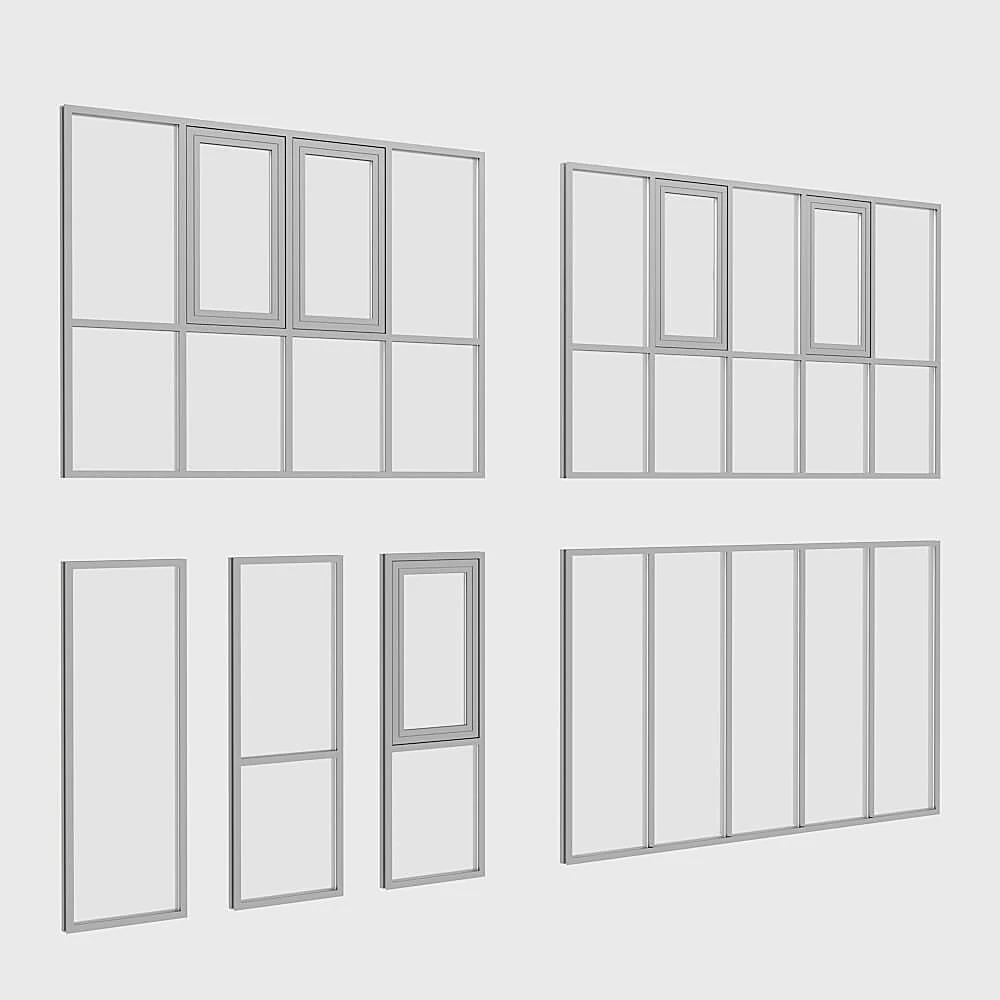 Modern Balcony Glazing System Set