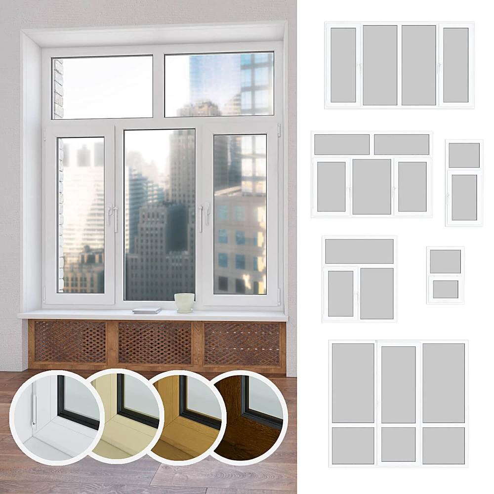 Plastic Window Set with Multiple Configurations