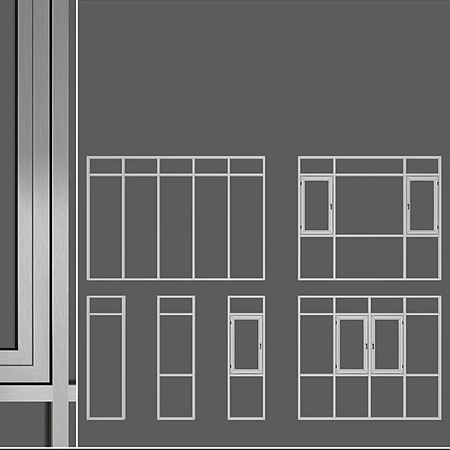 Balcony Glazing Set with Modern Frames