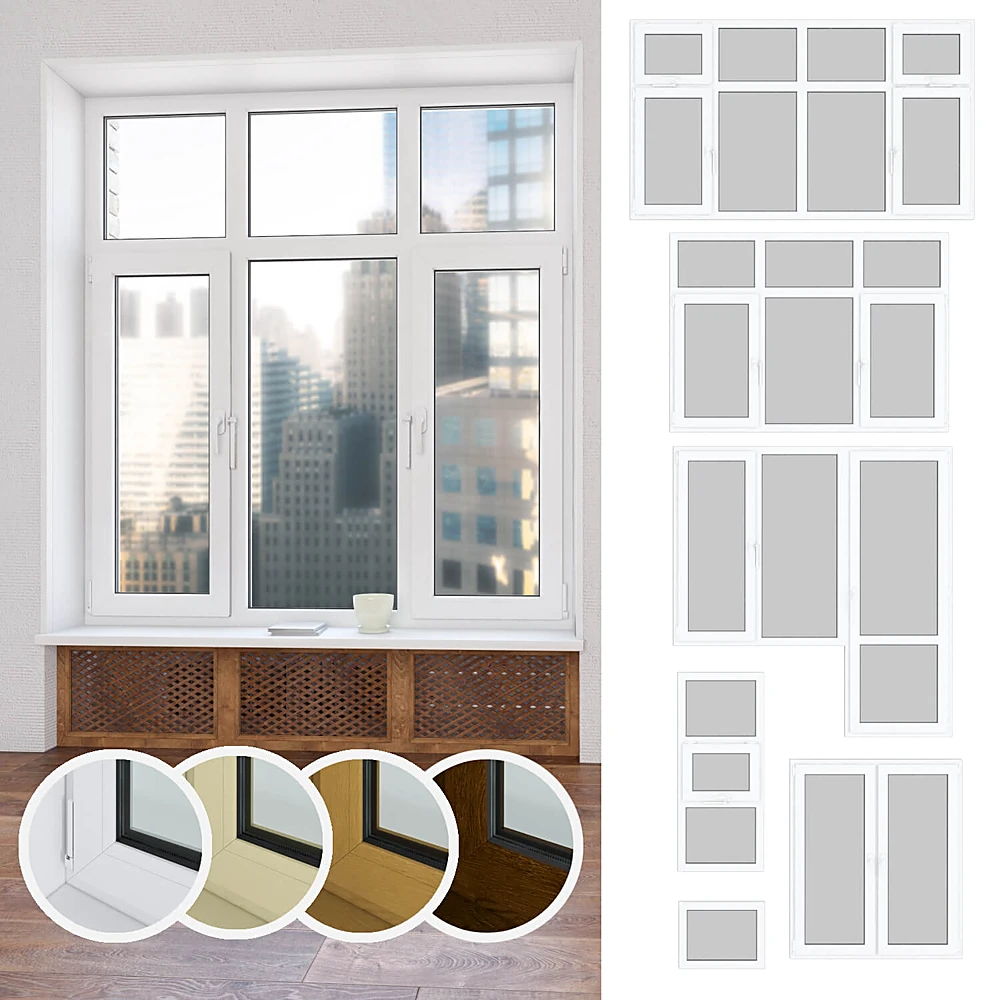 Plastic Window Set with Multiple Configurations