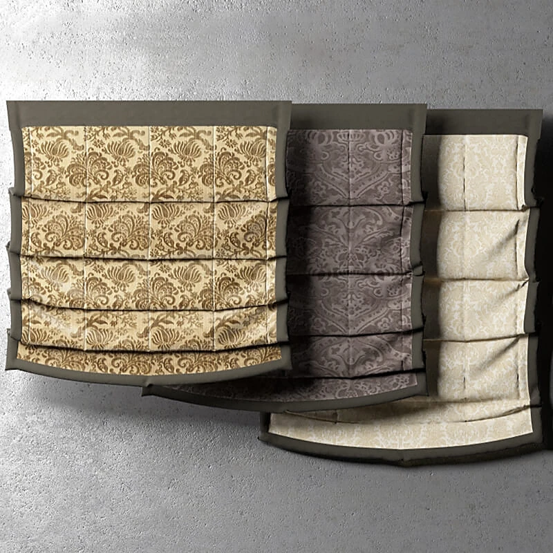 Patterned Velvet Roman Shades