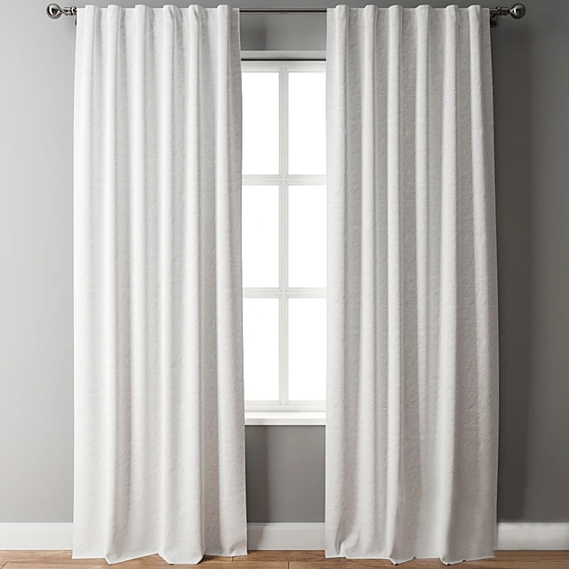 Curtain Belgian Flax Linen White by Pottery Barn