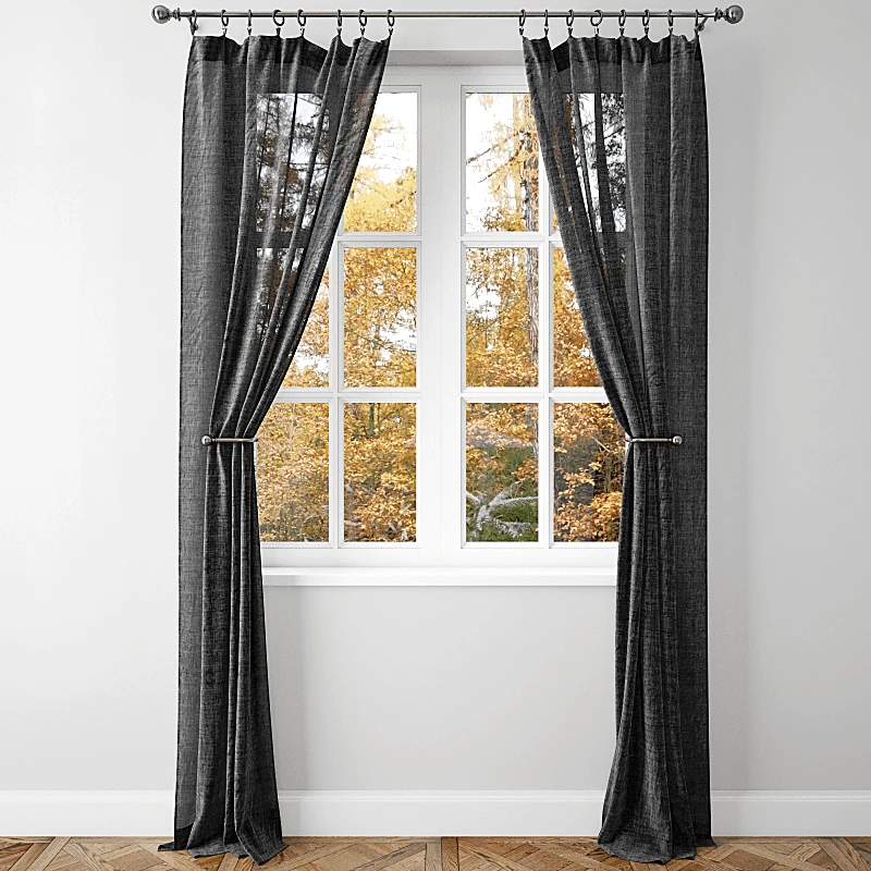 Curtain Belgian flax linen sheer drape 2 by Pottery Barn