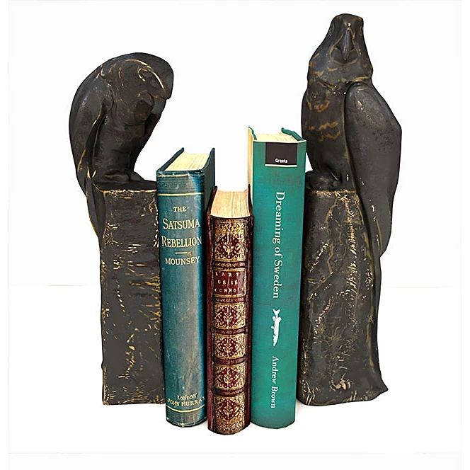 Perroquet Book Stand Set with Dark Metal Finish (2)