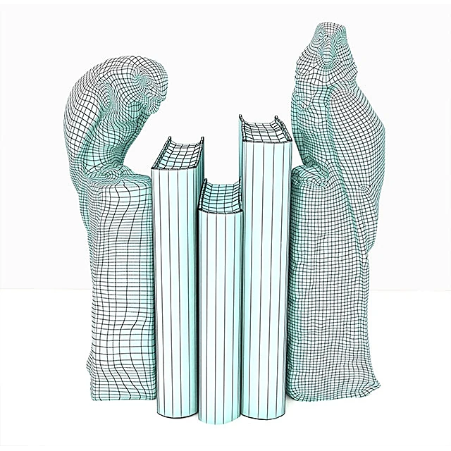 Perroquet Book Stand Set with Dark Metal Finish (3)
