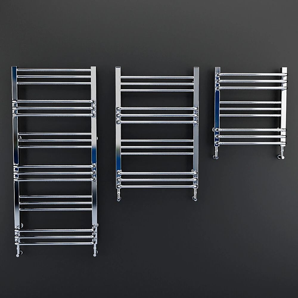 Modern Chrome Heated Towel Rail Set