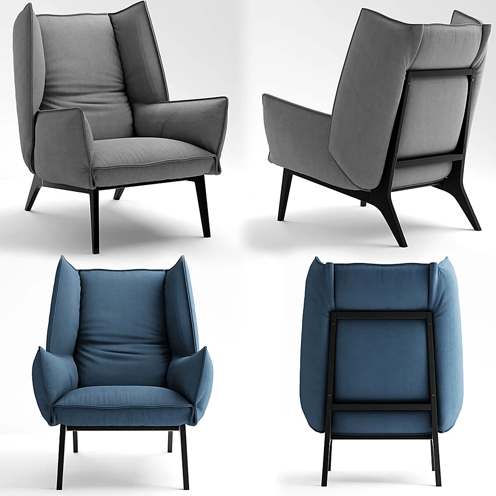 Armchair M and O by Remi Bouhaniche
