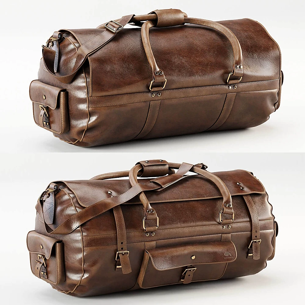 Classic Buffalo Leather Duffle Bag