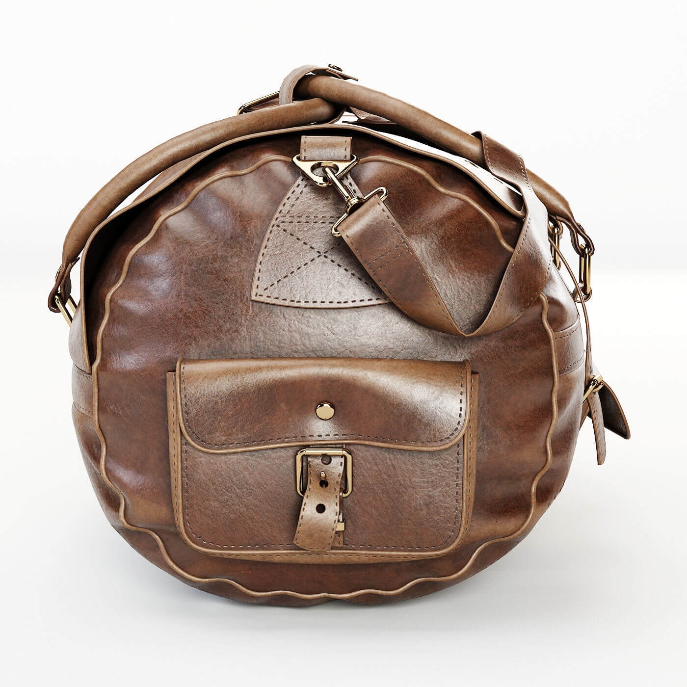 THE ROOSEVELT BUFFALO LEATHER TRAVEL DUFFLE BAG