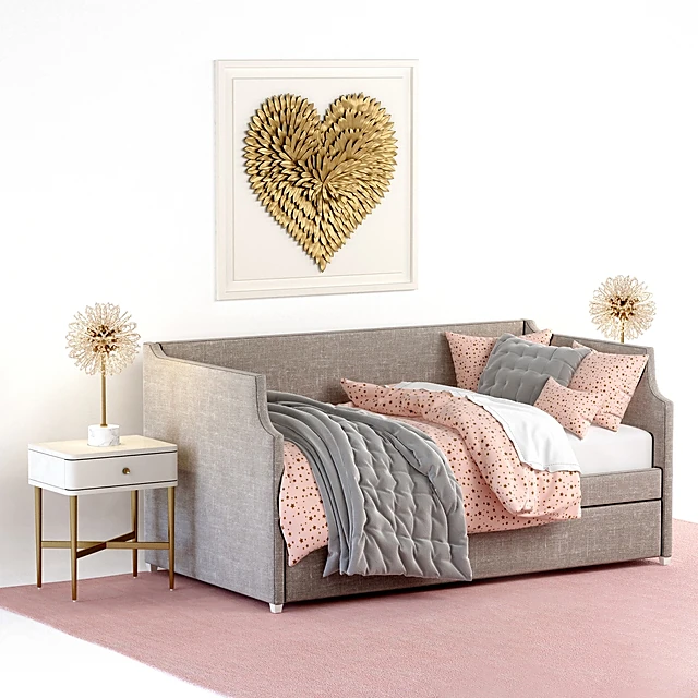 Daybed Annika upholstered with Trundle by Restoration Hardware