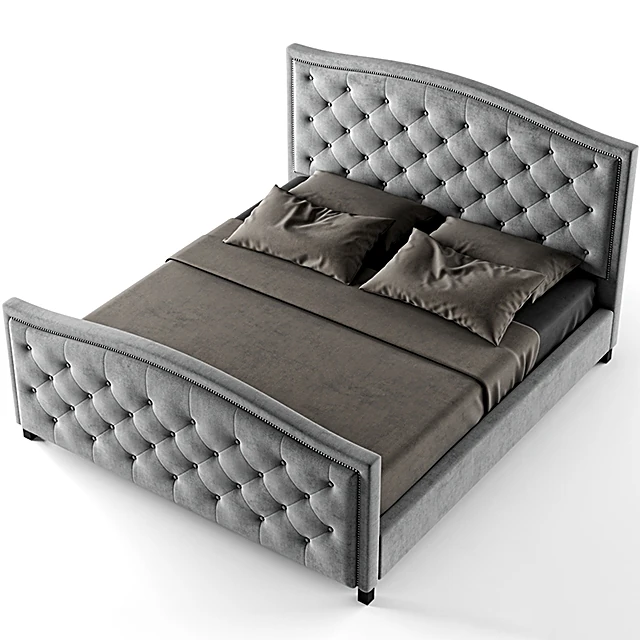 Upholstered Bed Fawner Queen Arched Platform by Baxton Studio