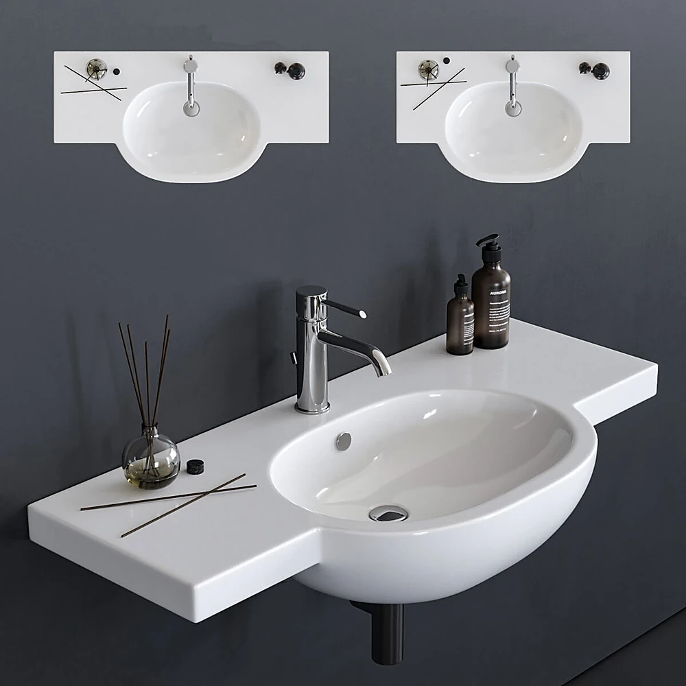 Washbasin M2 art. 5235 art. 5236 by Galassia