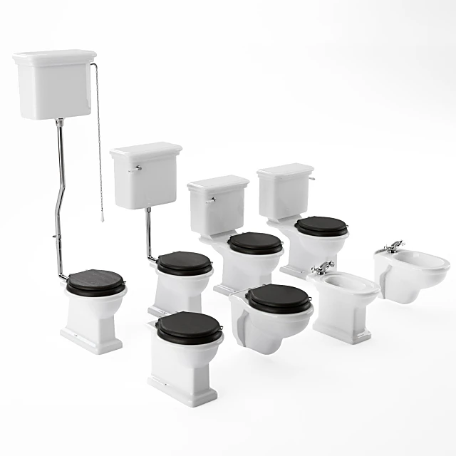 Toilet and Bidet Set Etoile collection by Devon&Devon