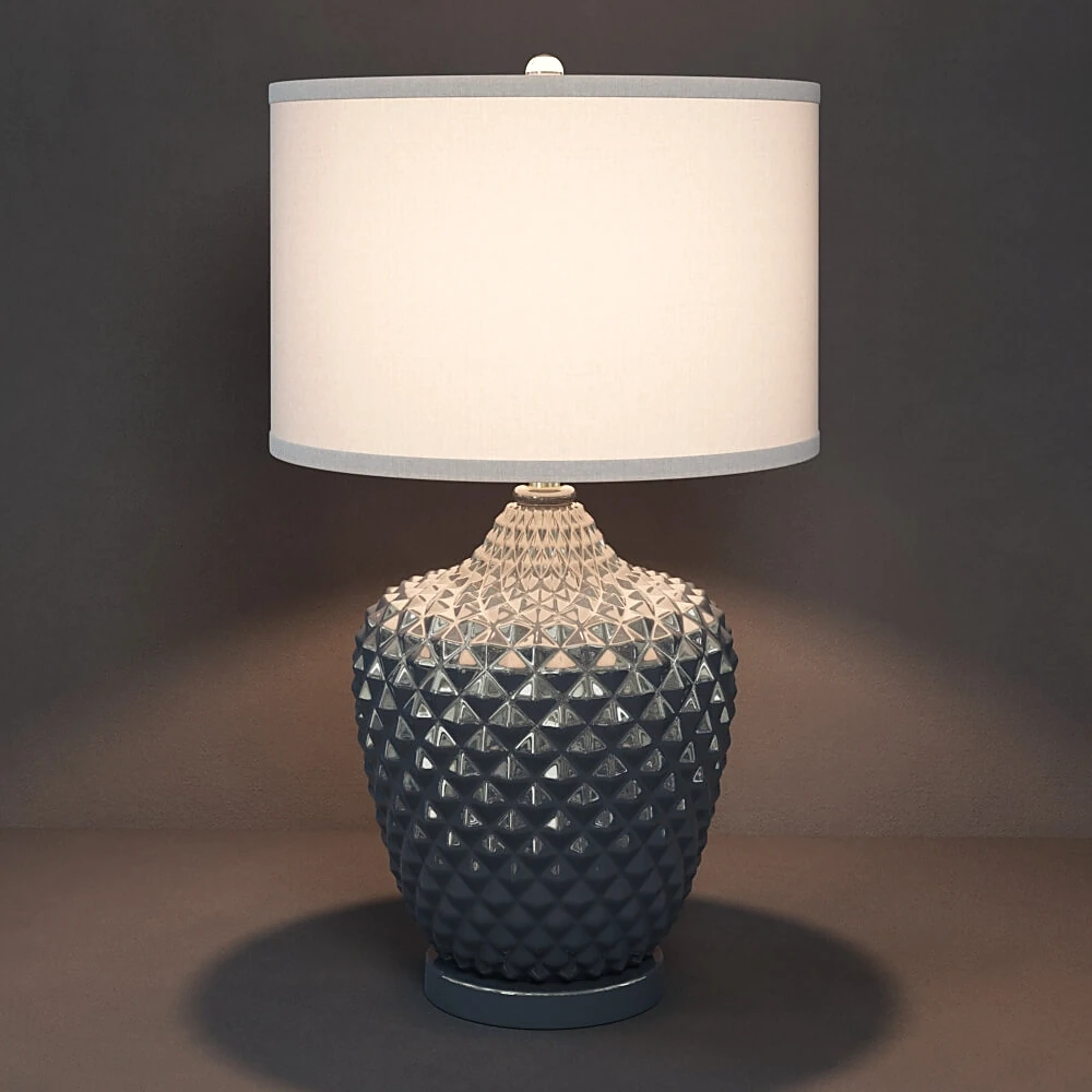 Table Lamp with Faceted Base