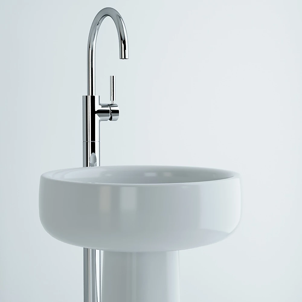Pedestal Washbasin Bonola BN46A-BN50C by Flaminia