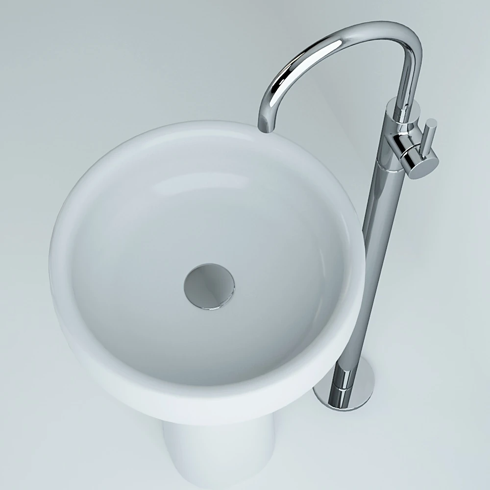 Pedestal Washbasin Bonola BN46A-BN50C by Flaminia (2)