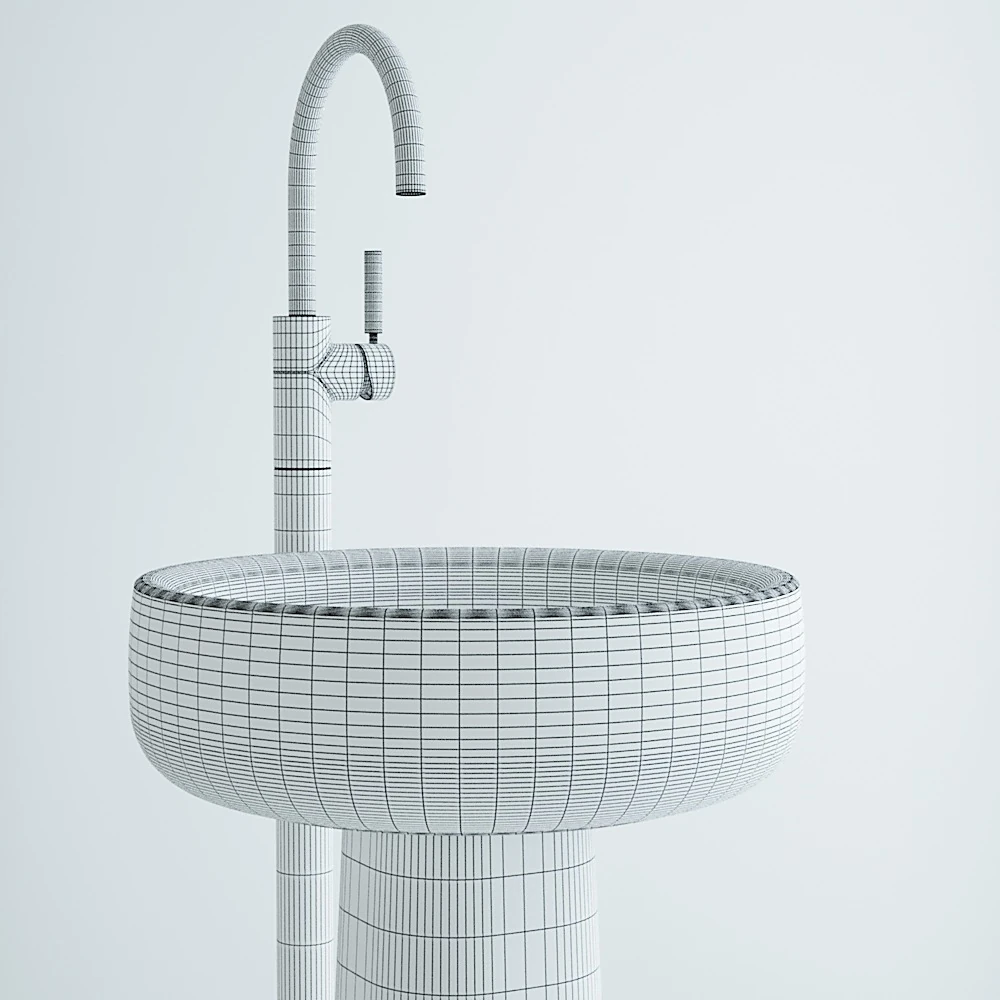 Pedestal Washbasin Bonola BN46A-BN50C by Flaminia (3)