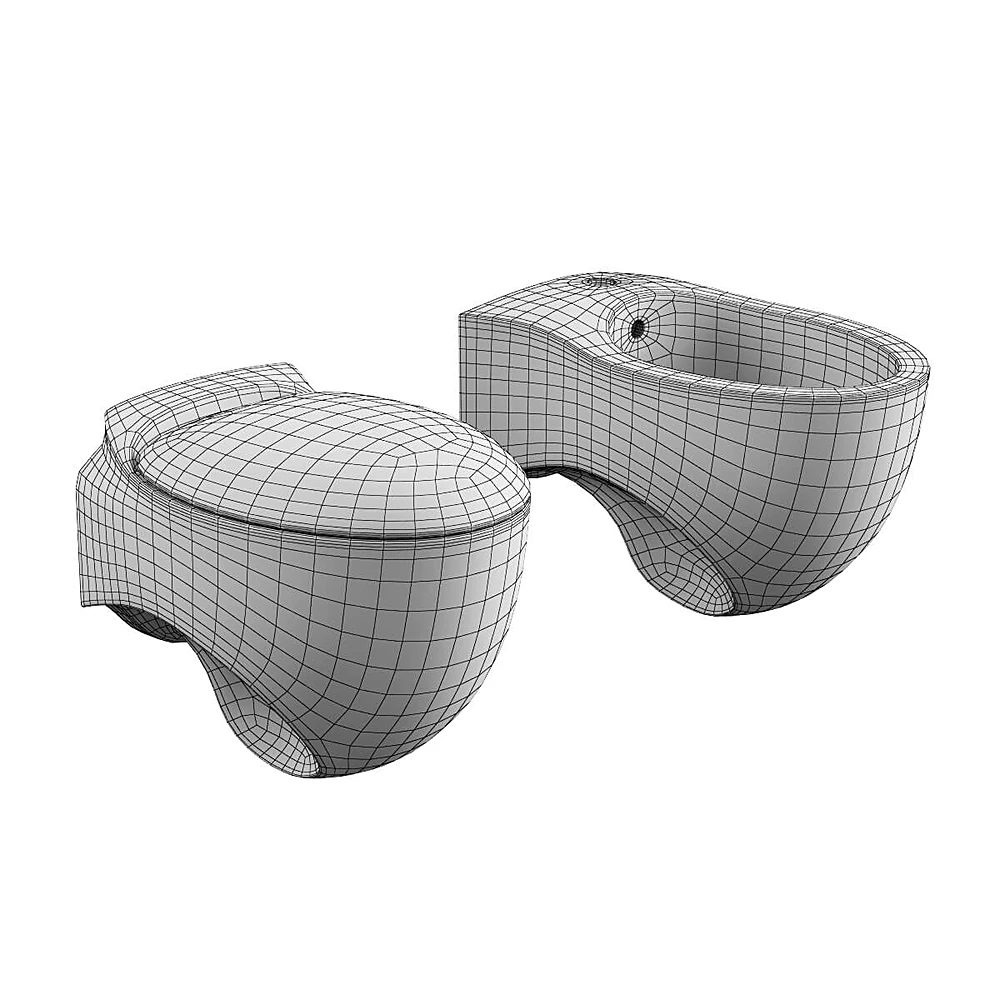Toilet and Bidet Set Orizzonti Accent by Aet Italia (2)