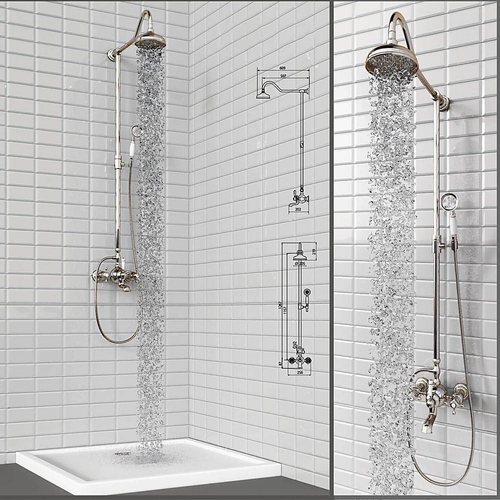 Classic Polished Metal Shower System