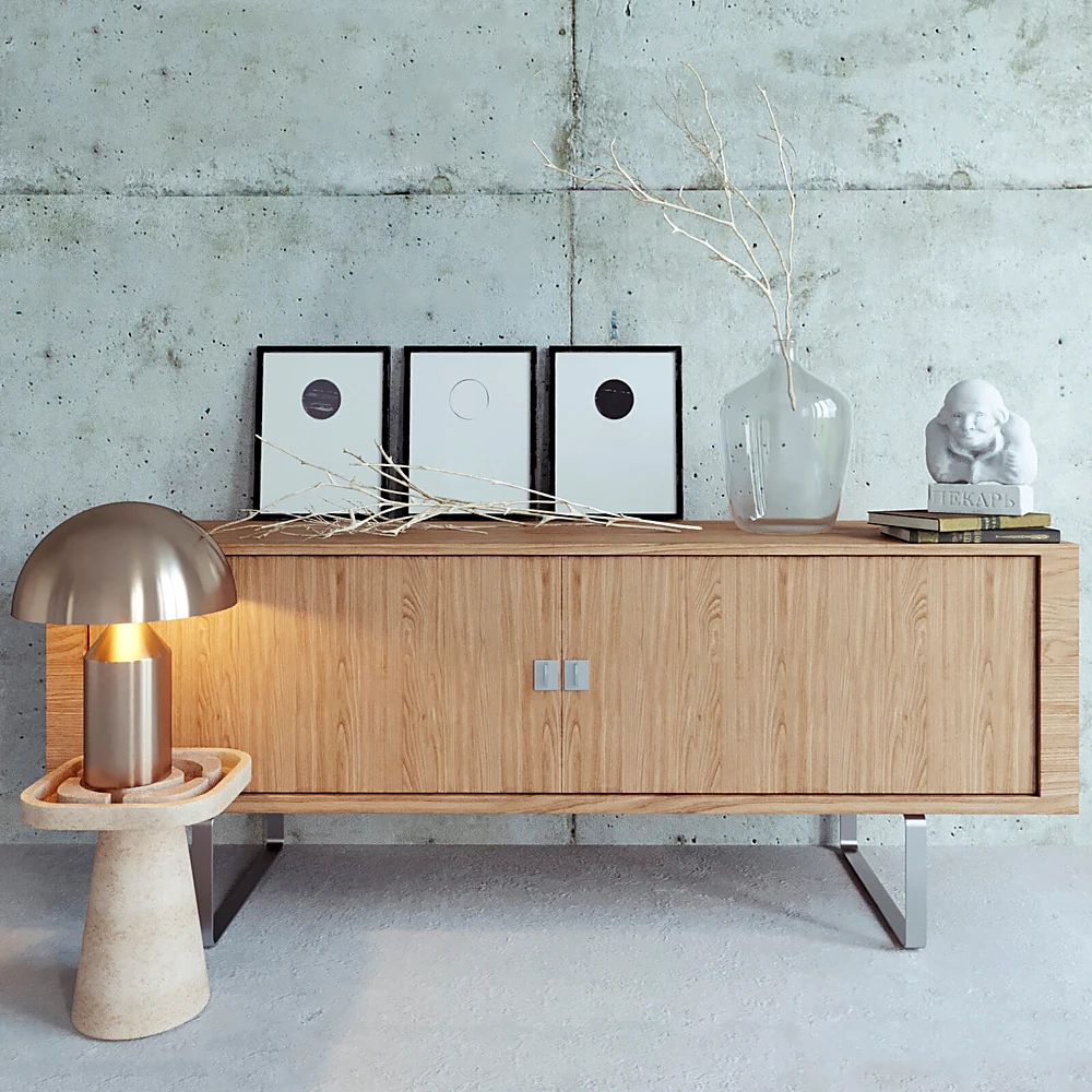 Credenza decor set by Carl Hansen