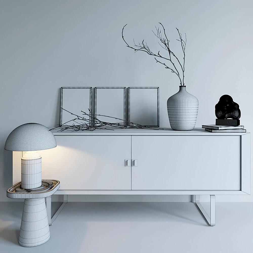 Credenza decor set by Carl Hansen (2)