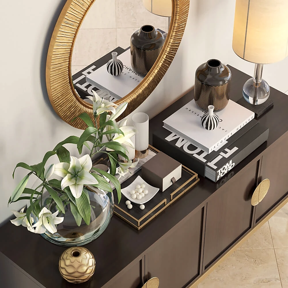 Sideboard & Chest of Drawer / Decorative set 2