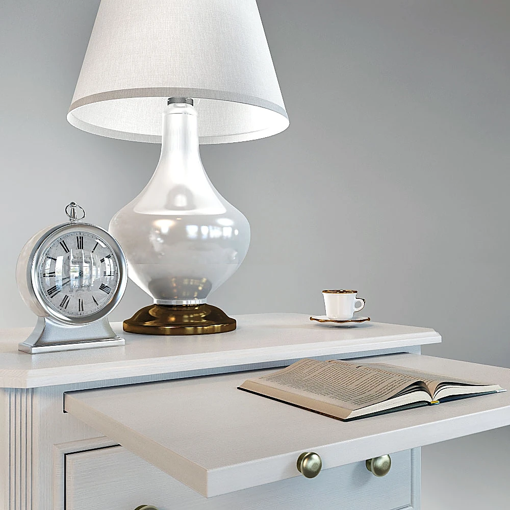 Classic Bedside Table with Pull-Out Shelf (3)