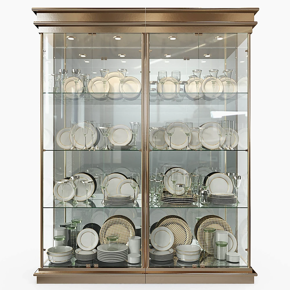 Display Cabinet Pair of American Brass by Birgit Israel