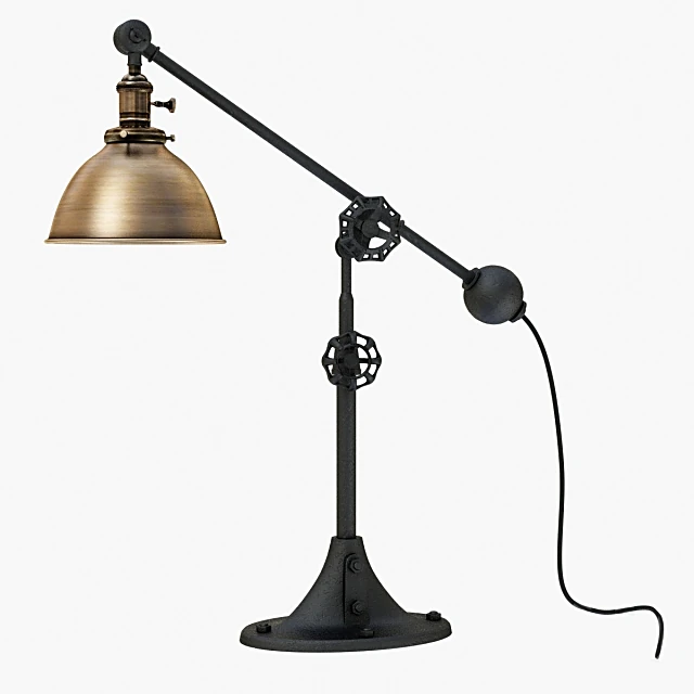 Task Lamp Industrial Era Antique Brass by RH