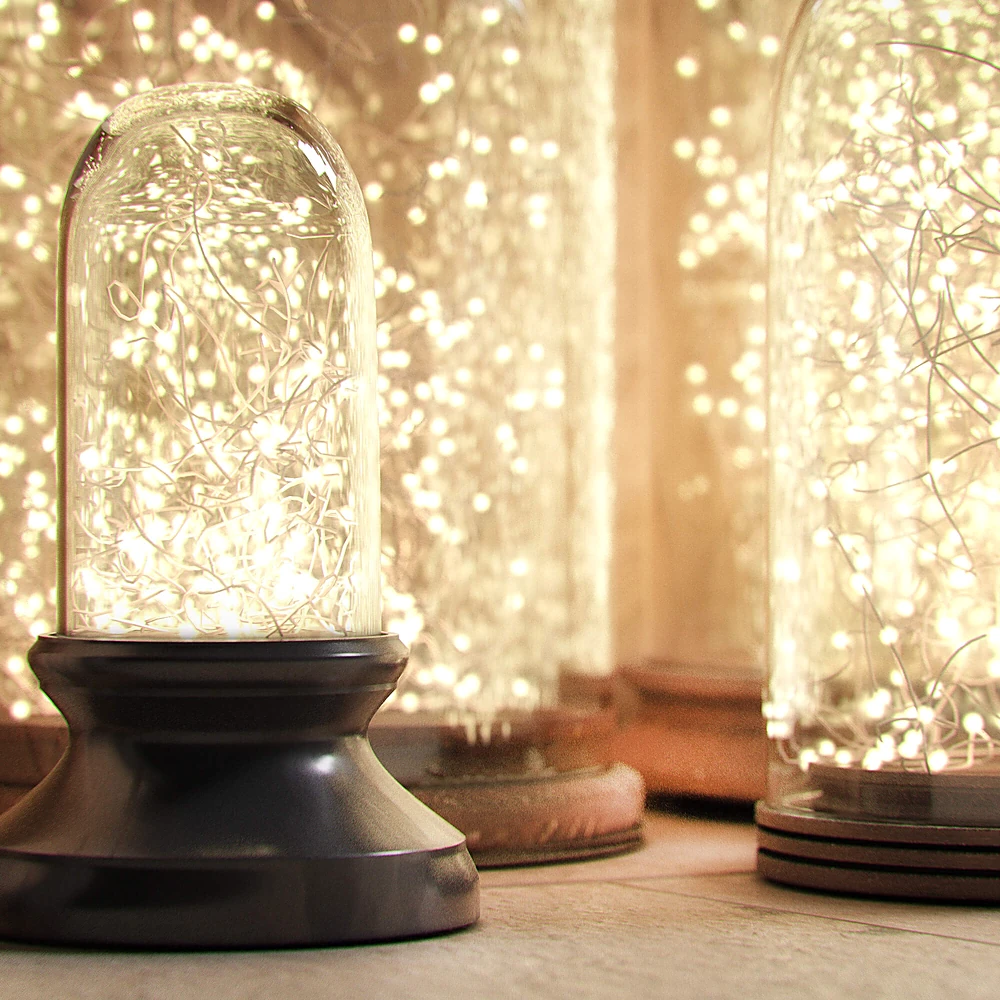 Table Lamp Set Glass Cloche Lights by RH (2)